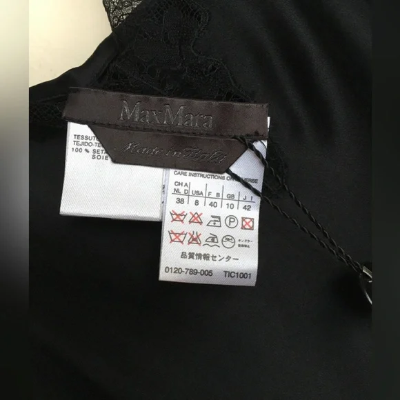 MaxMara Elegant Black Camisole with Lace Trim - Picture 5 of 5